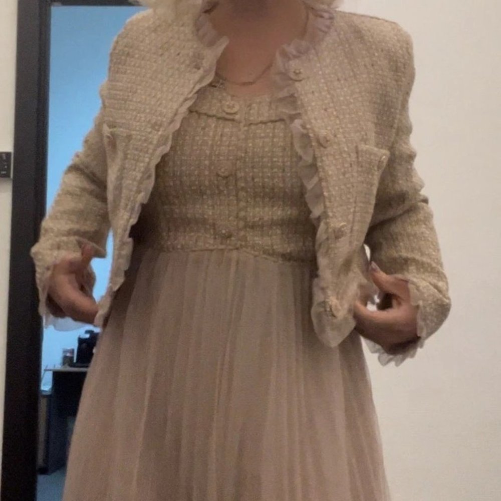 Retro 2 pieces dress and cropped blazer brand new no tag